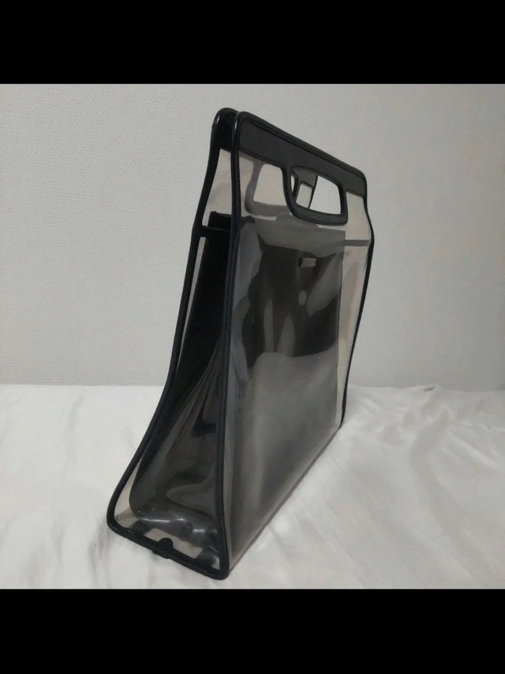 Gucci Clear PVC Tote with Black Trim and Inner Pouch